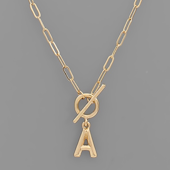 Inital Toggle Necklace - Picture 1 of 16